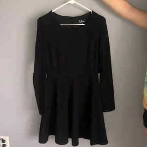 long sleeve black dress